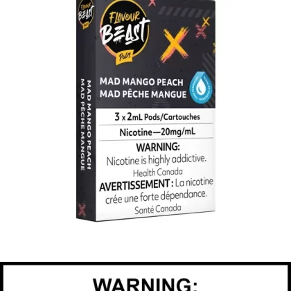 Mad Mango Peach Flavour Beast Pods