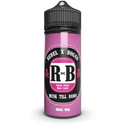 Rebel X Bogan 100ml Shortfill E-Liquids - Flavour#Musk Till Dawn>Sik Currrnt>Plum Job>Pash My Melons