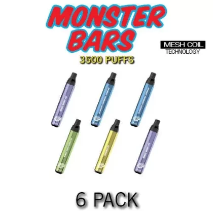 Monster Bar Disposable Vape Device by Jam Monster – 6PK