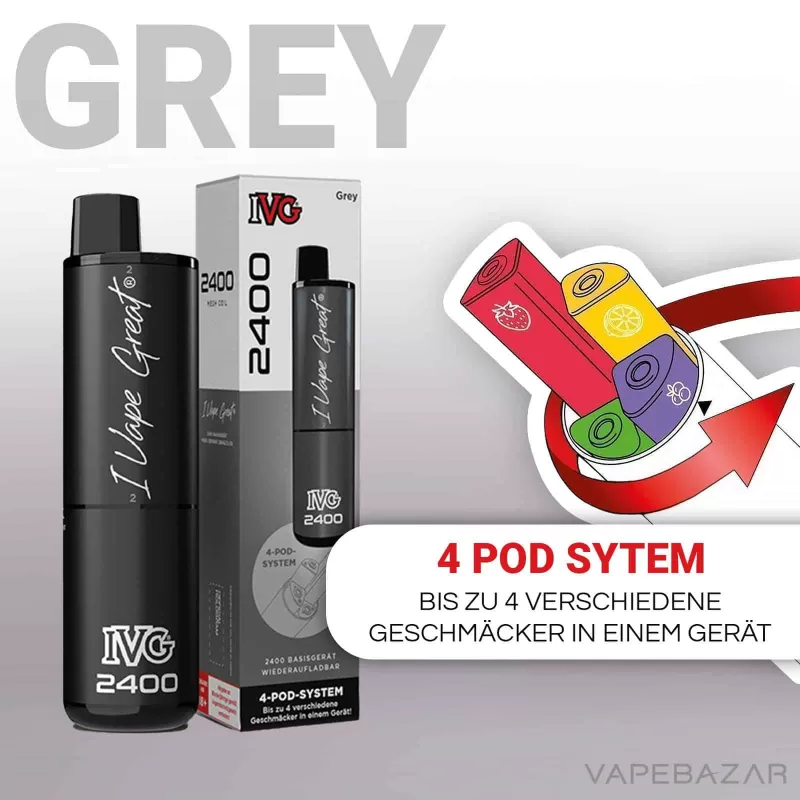 IVG 2400 – 4 Pod System – Device – Grey - Image 2