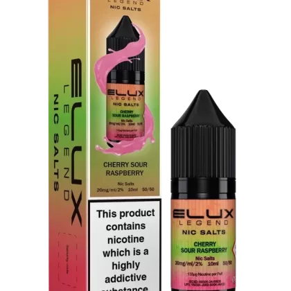 ELUX Cherry Sour Raspberry Nic Salt 5mg/10mg/20mg (10 Pack)