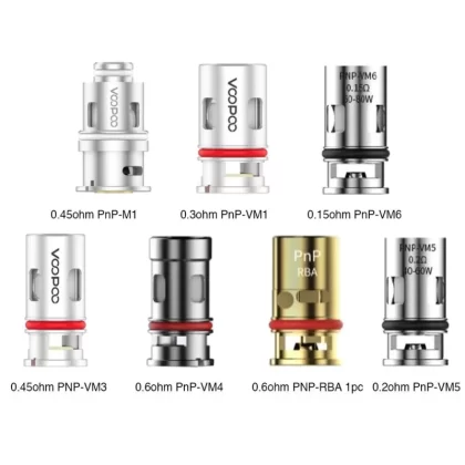 VOOPOO PnP Replacement Mesh Coil for Drag Baby/Mini/2/S/X/VINCI Series Kit/Argus Pro/PnP 20/22/V.SUIT/Doric 60/Drag E60/Drag H80 S 5pcs-pack - PnP-TM2 (PnP-DW80) 0.8ohm