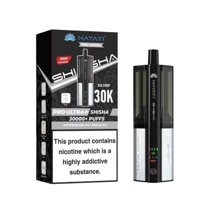 Hayati Pro Ultra Plus Shisha 30K Prefilled Pod Vape Kit - Double Apple - Image 2