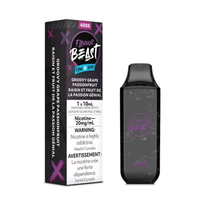 Flavour Beast Flow Rechargeable Disposable 4000 Puffs – Groovy Grape Passionfruit Iced