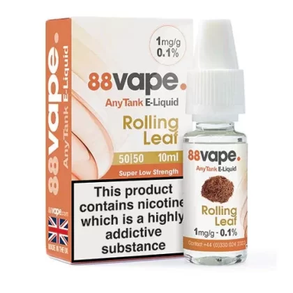 Rolling Leaf 88 Vape E-Liquid 1mg, 3mg, 6mg, 11mg & 16mg