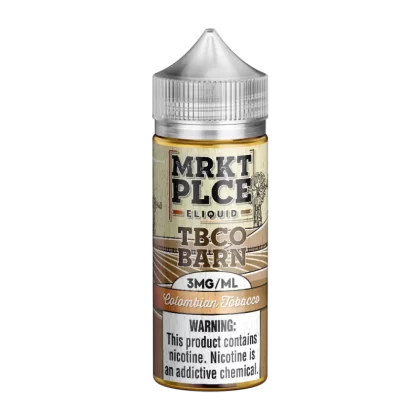 MRKTPLCE - “TBCO BARN” Colombian Tobacco - 100ML E-Liquid - 3MG