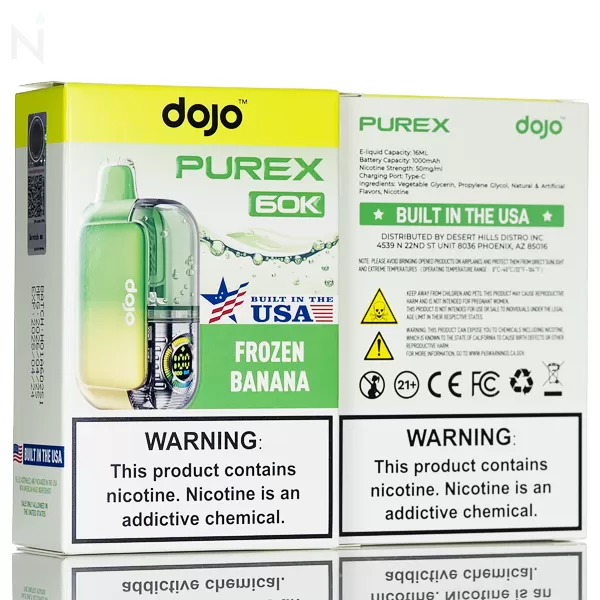 Dojo Purex 60K 60,000 Puffs Disposable Vape - 16mL - Juicy Grape - Image 3