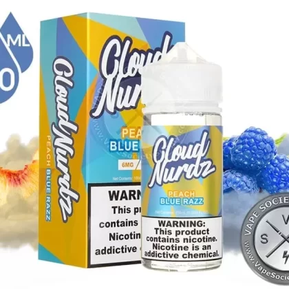 Peach Blue Raspberry by Cloud Nurdz 100ml - Vape Product, Vape Product