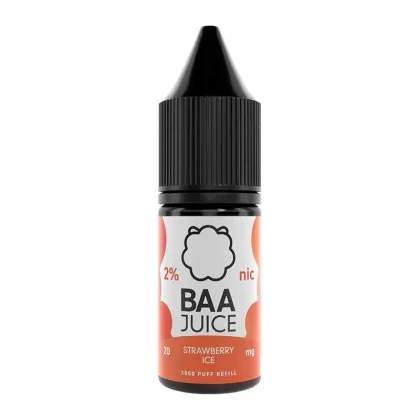 Strawberry Ice By Baa Juice 10ml Nic Salt - Nicotine Strength#5mg (Salt)>20mg (Salt)>10mg (Salt)
