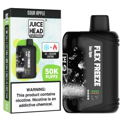 Sour Apple Disposable Vape (50000 Puffs) by Juice Head Flex Freeze