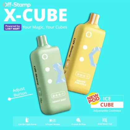Made in Indonesia | Off-Stamp X-CUBE Ice Cube 25K Disposable POD Powered By LOST MARY – 25000 Puffs - Cool Mint