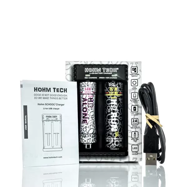 Hohm Tech Hohm School 2 Bay Battery Charger - Vapordna - Image 2