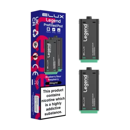 Blueberry Sour Raspberry Elux Legend 1500 Pods - Ecigwizard