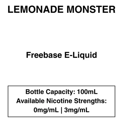 Lemonade monster E-liquid 100ml – 3mg Nicotine