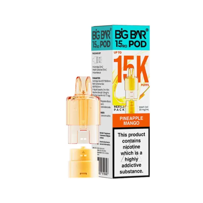 20mg (2%) Big Bar 15k Pro Refill Pack - Vape Co - Image 2