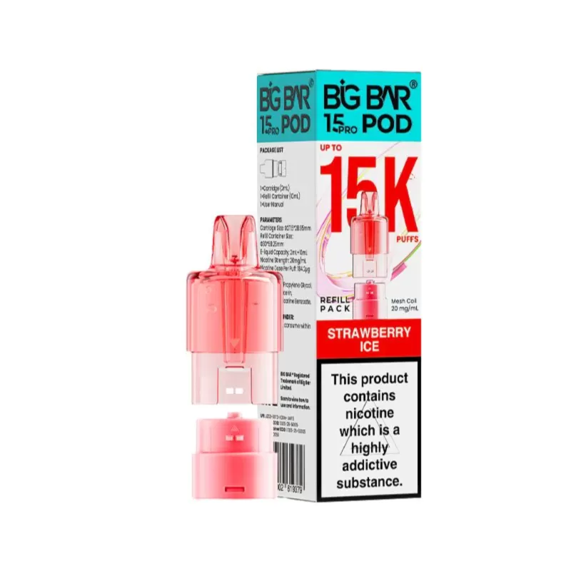20mg (2%) Big Bar 15k Pro Refill Pack - Vape Co - Image 3