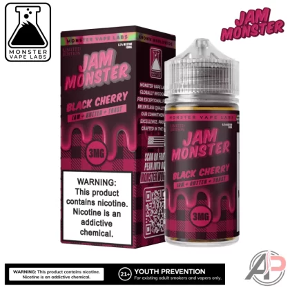 Black Cherry E-Liquid By Jam Monster Vape Labs 100mL - Vape Product, Vape Product