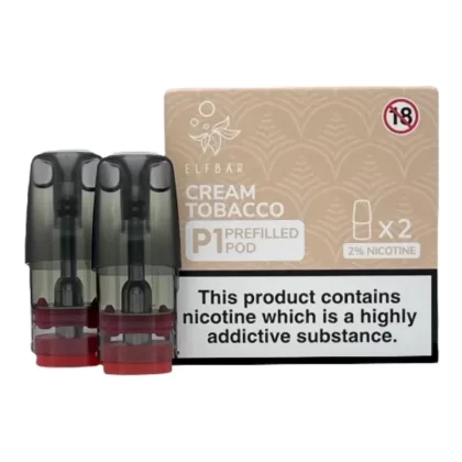 Elf Bar Mate P1 Cream Tobacco Pods (2 Pack) - Ecigpremium