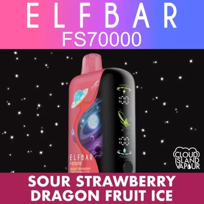 ELF BAR FS70K Disposable Vape – Sour Strawberry Dragon Fruit Ice