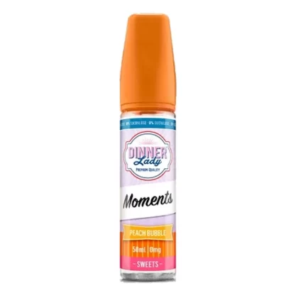 PEACH BUBBLE E LIQUID BY DINNER LADY – MOMENTS 50ML 70VG