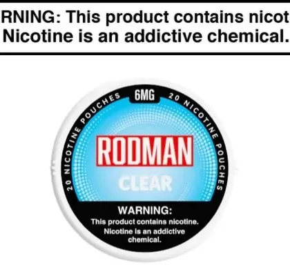 RODMAN DRY+ NICOTINE POUCHES - Clear, Cola Ice; Vape Product, Vape Product