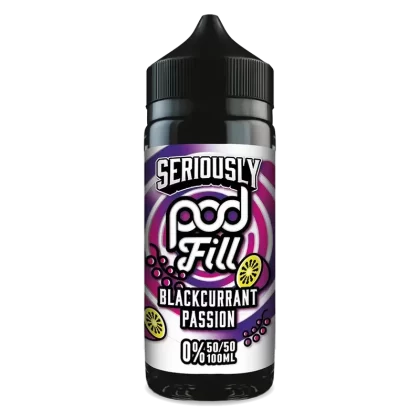 Seriously Pod Fill by Doozy Vape Blackcurrant Passion 100ml Shortfill Eliquid