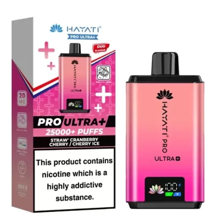 Hayati Pro Ultra Plus 25000+ Straw Cranberry Cherry / Cherry Ice