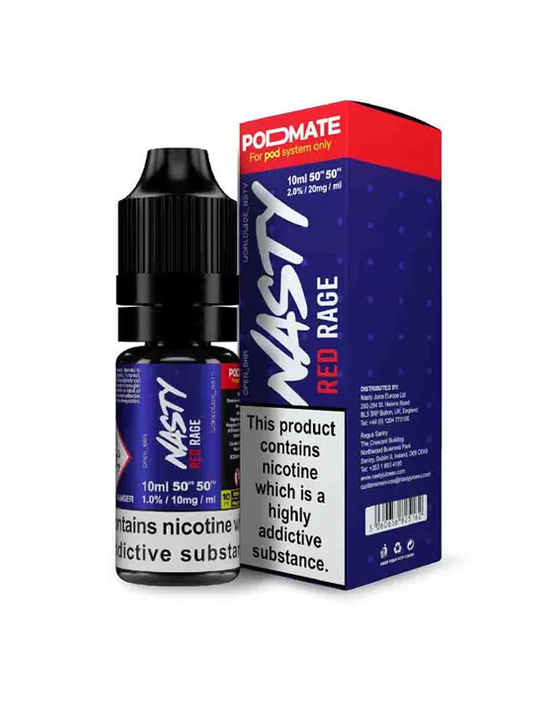 Nasty PodMate Salt Red Rage Nic Salt E-Liquid