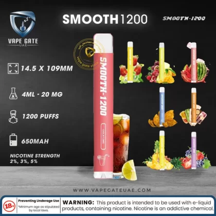 SMOOTH DISPOSABLES (20MG - 1200 Puffs) - Watermelon