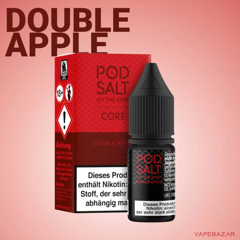 Podsalt Core – Double Apple - 20mg/ml, 11mg/ml; Doppelapfel - Image 2