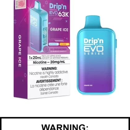 Grape Ice Drip’n Evo 63K Disposable Vape
