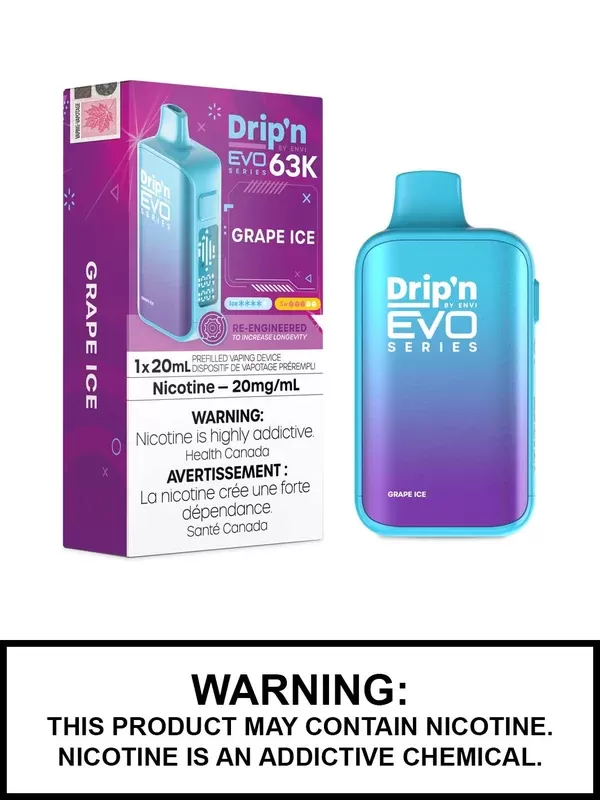 Grape Ice Drip’n Evo 63K Disposable Vape