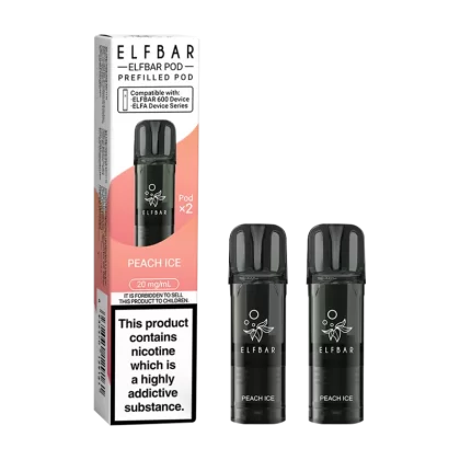 Peach Ice Elfbar 600 Pods - Ecigwizard