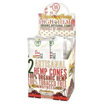 High Hemp Blazin Cherry Pre-rolled Cones - Product#Blazin Cherry~Packaging#15 Packs of 2>2 Pack