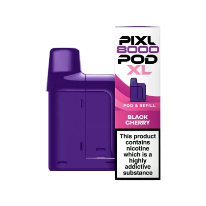 Black Cherry Pixl 8000 Refill Pack - 20 mg - Vape Product