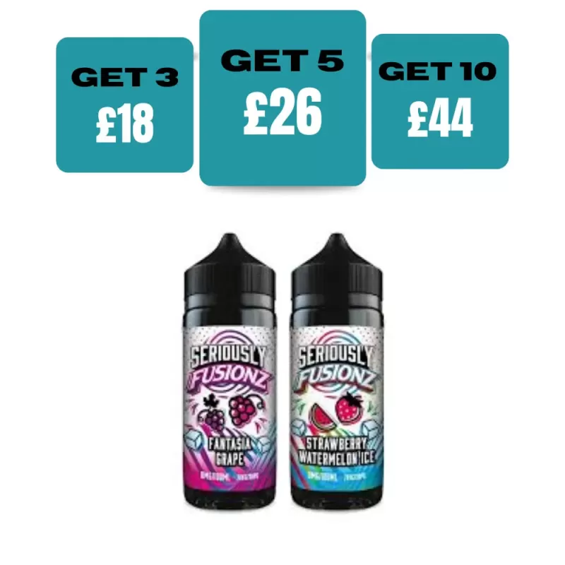 Seriously Fusionz 100ml Shortfill E-Liquid - Strawberry Watermelon Ice