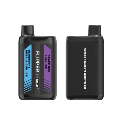 Flipper 16K Disposable Vape -Blueberry Bubble Gum Ice + Grape Red Bull Ice 40mg (16000 Puffs)