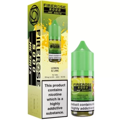 Lemon & Lime Nic Salt E-Liquid Firerose 5000 by ELUX (10ml) - 10mg