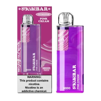 Pink Cream Disposable Vape (8000 Puffs) by Sugar Bar SB8000
