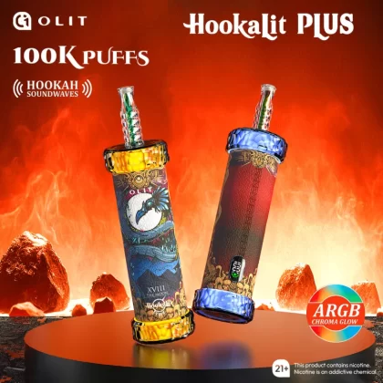 OLIT HookaLit "PLUS" 100K Puffs Disposable E-Hookah - 100,000 Puffs - Blueberry 🆕