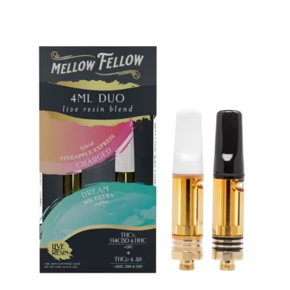 Mellow Fellow Live Resin Duos Cartridge – 4 Grams (2 carts per pack) - Discountvapepen