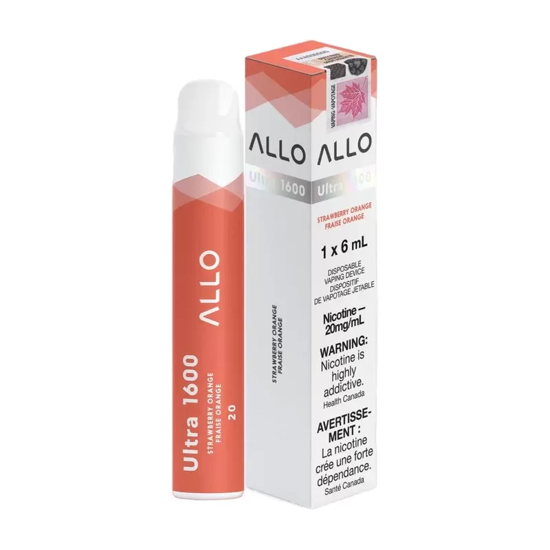 ALLO Ultra 1600 Disposable Vape – Strawberry Orange