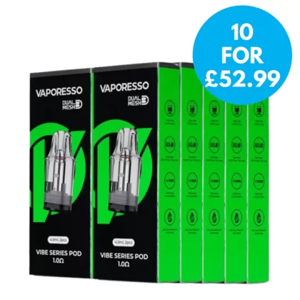 Box Of 10 – Vaporesso Vibe Large Replacement Pods XL