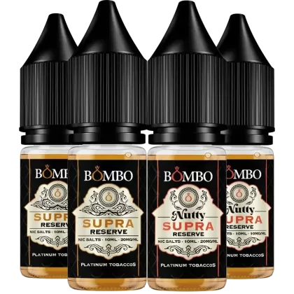 Bombo Platinum Tobaccos 10ml Nic Salt - Flavour#Nutty Supra Reserve>Supra Reserve~Nicotine Strength#10mg>20mg (47A109)