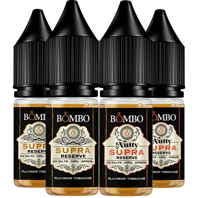 Bombo Platinum Tobaccos 10ml Nic Salt - Flavour#Nutty Supra Reserve>Supra Reserve~Nicotine Strength#10mg>20mg (47A109)