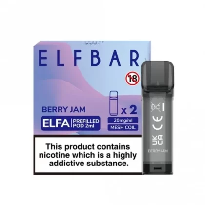 Elf Bar Elfa Berry Jam Nic Salt E Liquid Pods – Elfa Series (2 x 2ml)