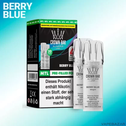 Al Fakher Pods Crown Bar 600 – MTL 20mg – Berry Blue - Beeren Mix