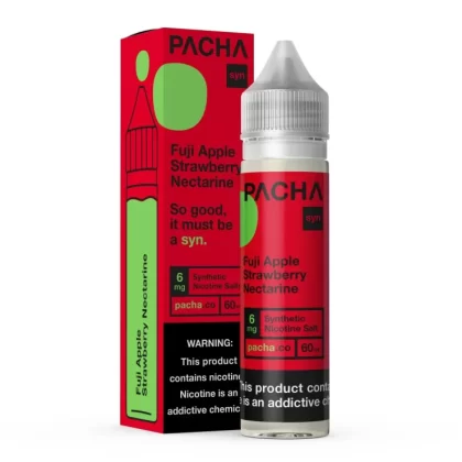Pacha Syn Fuji Apple Strawberry Nectarine 60ml Vape Juice - Eightvape