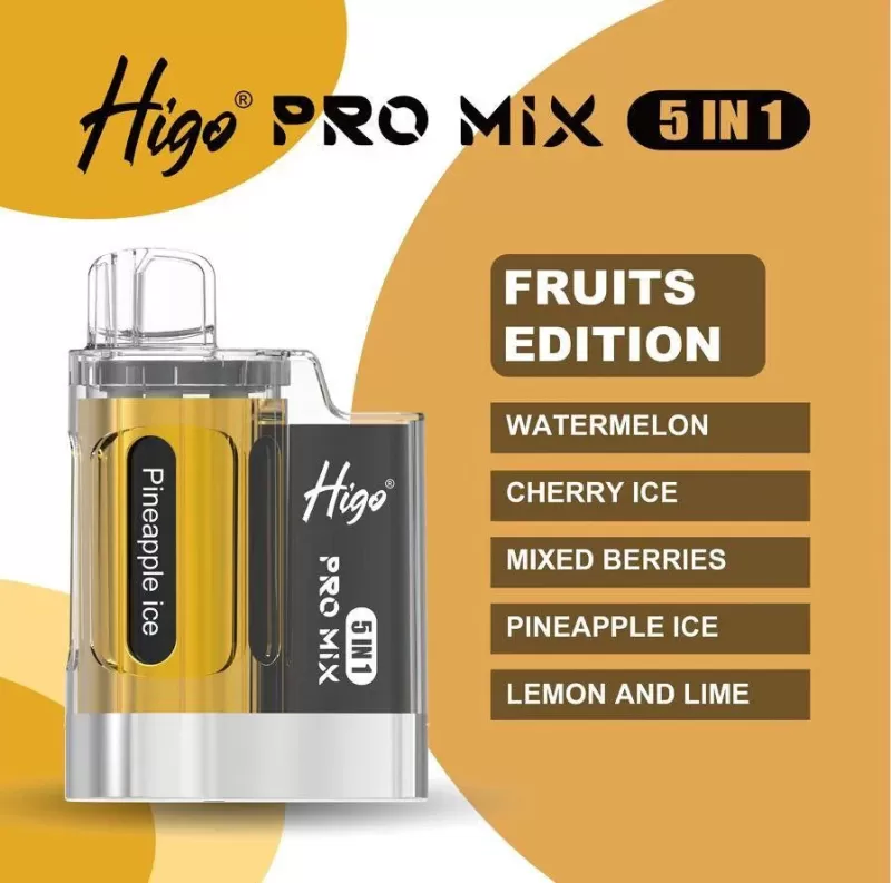 Higo Pro Mix 5 in 1 Prefilled Pod vape Kit - Blue Edition - Image 3