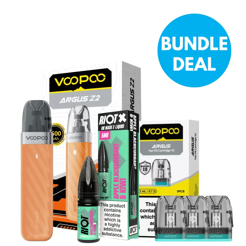 5mg (0.5%) Voopoo Argus Z2 Pod Kit Bundle - Voopoo / Pod Kit / Lake Blue / Lavender / Mint Blue / Moss Green / Rose Pink / Shell White / Silk Black / Sunlight Orange